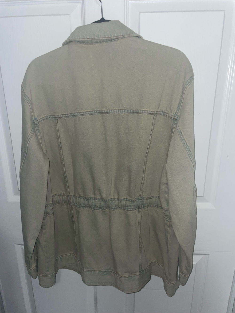 Universal Thread Light Beige Washed Denim Jacket - Picture 3 of 7